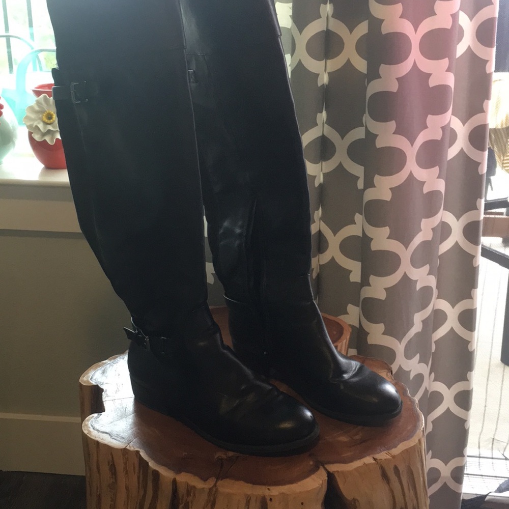 Black over the knee boots